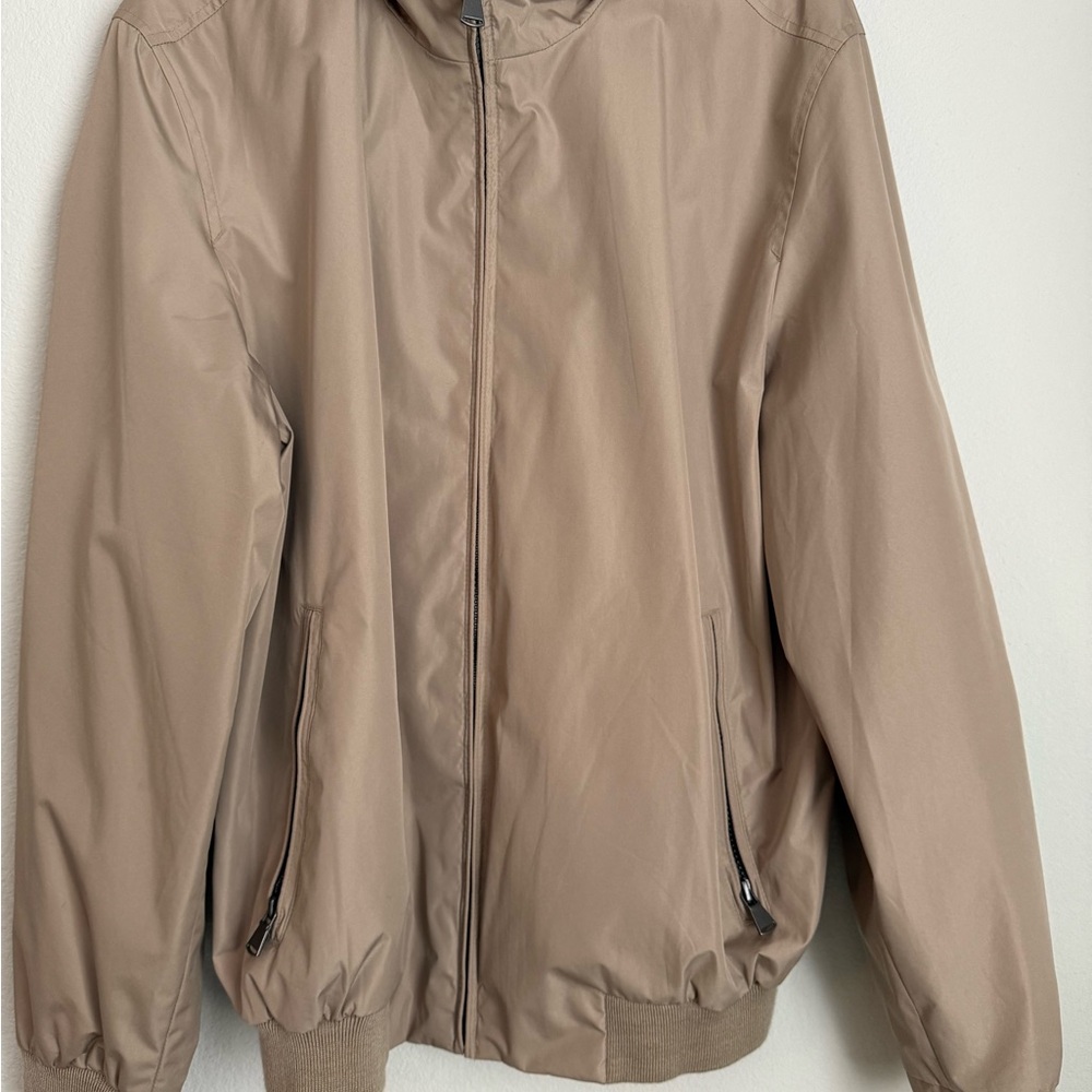 Van Heusen Tan Windbreaker Bomber Jacket